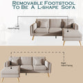 3020 L Shaped Sofa With Footrests Can Be Left And Right Interchangeable Plus Double Armrests 84.6