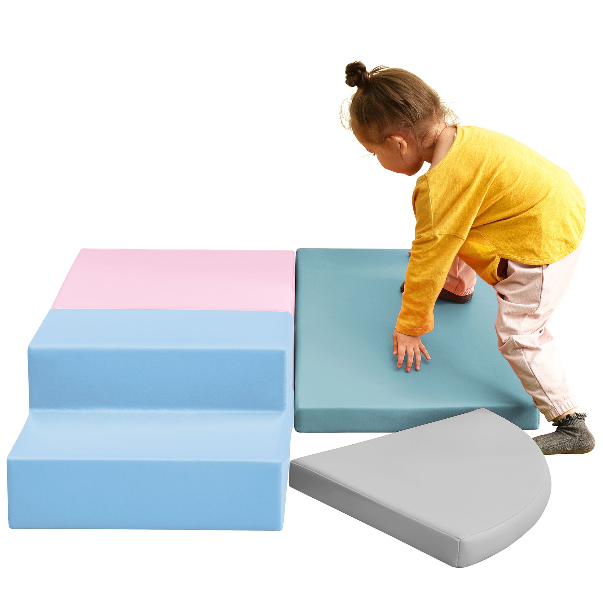 Soft Climb And Crawl Foam Playset, Safe Soft Foam Nugget Block For Infants, Preschools, Toddlers, Kids Crawling And Climbing Indoor Active Play Structure Colorful 1 To 2 Years Foam Indoor