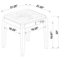 Walnut Square End Table Brown Brown Primary Living Space Transitional Poplar Square Coffee & End Tables Wood