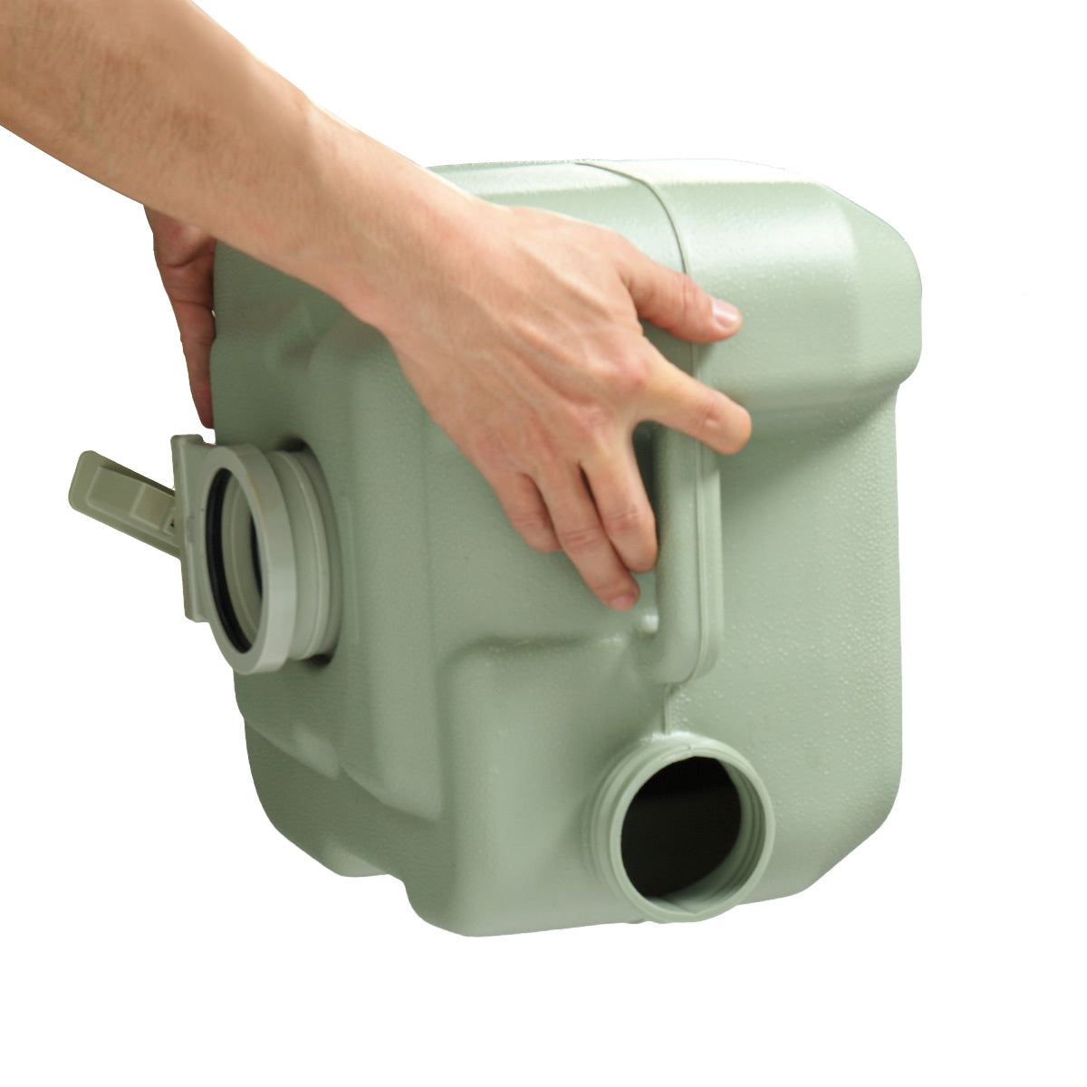 5 Gallon Portable Toilet, Flush Potty, Travel Camping Outdoor Green Hdpe