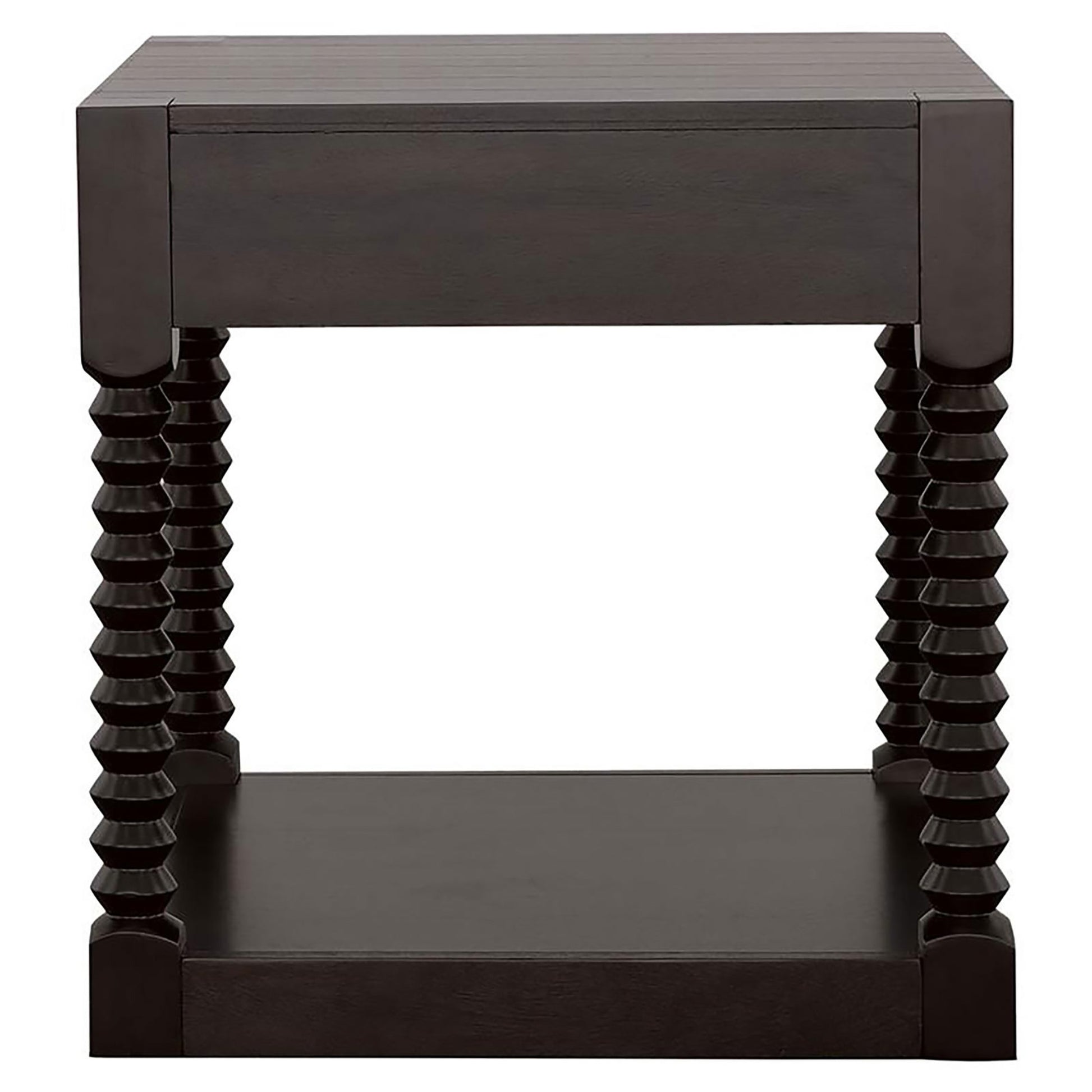 Coffee Bean 1 Drawer End Table Brown Primary Living Space Traditional Rectangular Drawers Coffee & End Tables Wood