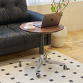 Movable Adjustable Coffee Table 360 Swivel Counter Bar Height Aluminum Star Base Movable For End Table Dining Room Home Kitchen Table Brown Aluminium Alloy