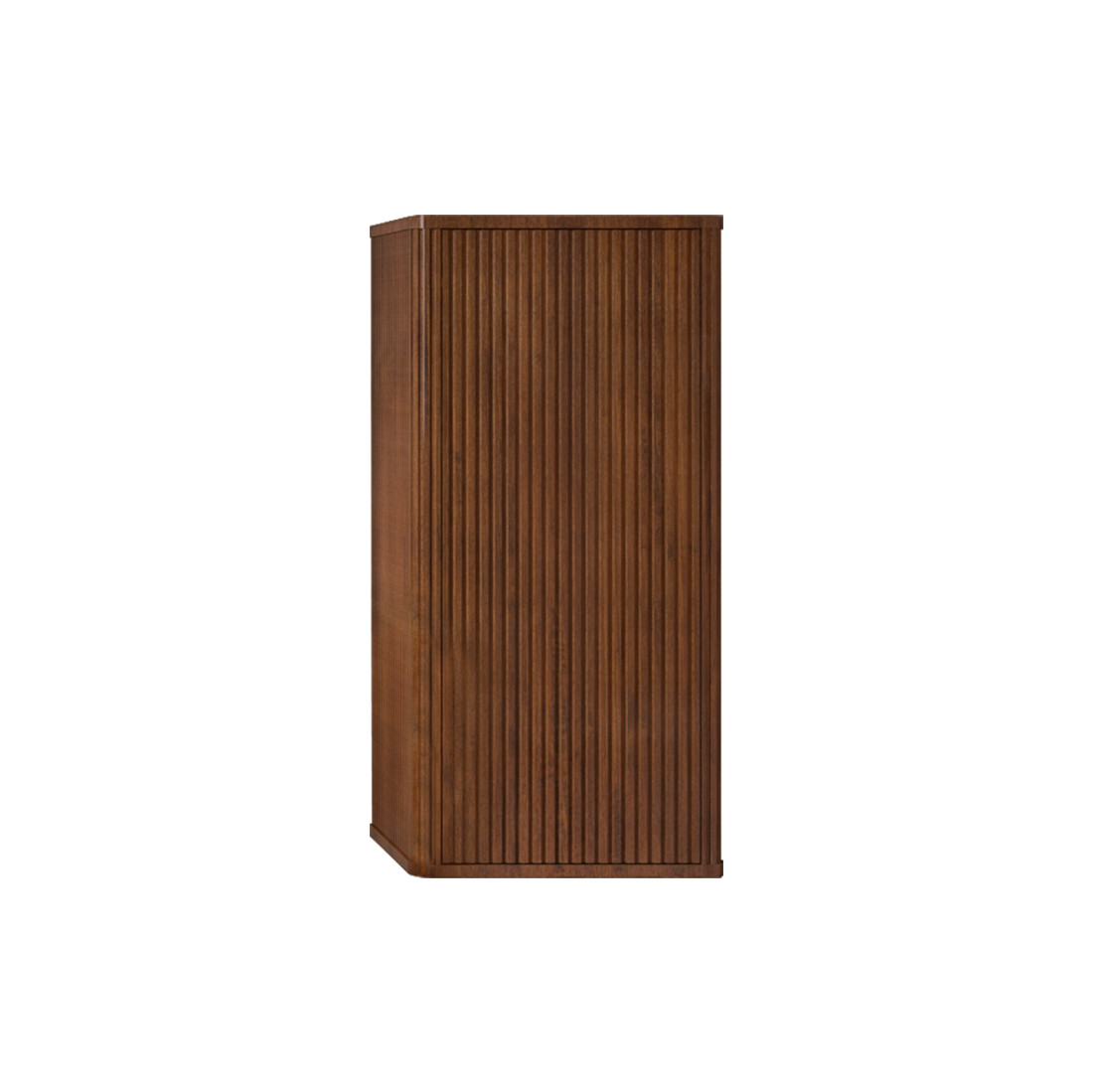 Cc0414S305 Striped Walnut Bathroom Floating Side Cabinet, Wall Mounted Storage Cabinet For Small Spaces, Pre Assembled Walnut Engineered Wood