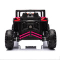 12V Ride On Car With Remote Control,Utv Ride On For Kid,3 Point Safety Harness, Music Player Usb Port Volume Knob Battery Indicator , Led Lights, High Low Speed Switch Off Road Adventure For Kids Pink Polypropylene