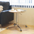 Movable Adjustable Coffee Table 360 Swivel Counter Bar Height Aluminum Star Base Movable For End Table Dining Room Home Kitchen Table Natural Wood Aluminium Alloy