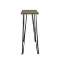 Concrete And Black Rectangular Console Table Grey Primary Living Space Industrial Tabeltop Rectangular Console Tables Wood Hairpin