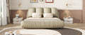 King Size Luxury Upholstered Bed With Thick Headboard, Velvet King Bed With Oversized Padded Backrest, Cinerous Expect Arrive Date 2024 3 9 King Stone Gray Velvet