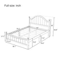 Traditional Concise Style Gray Solid Wood Platform Bed, No Need Box Spring, Full Gray Wood