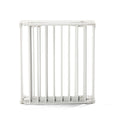 6 Panel Metal Baby Playpen Fireplace Safety Fence W Walk Through Door In 2 Directions, 5 In 1 Extra Wide Barrier Gate For Indoor Baby Pet Christmas Tree, White White Metal