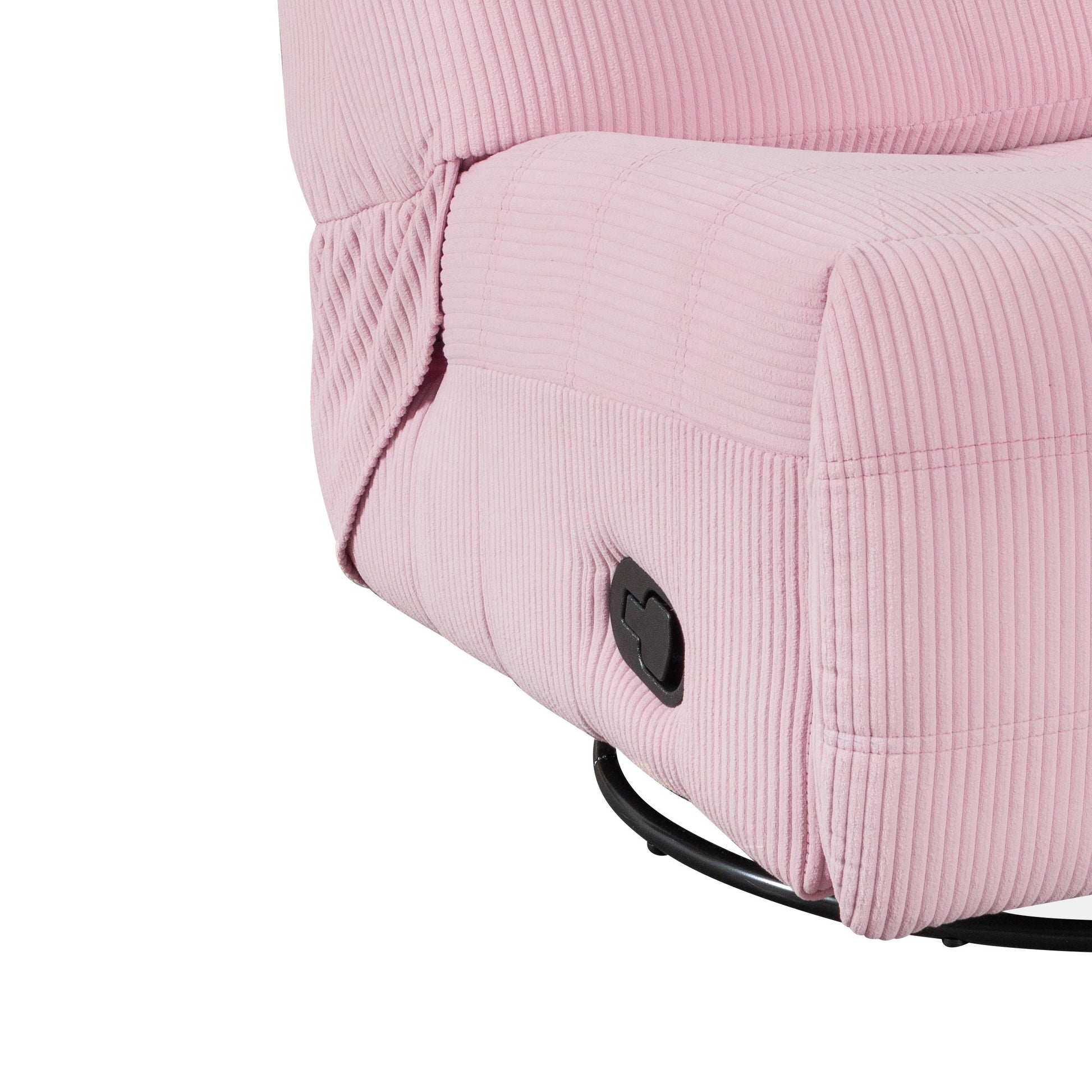 Georgena 31" Pink Corduroy Swivel Glider Recliner Pink Corduroy