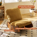 Comfortable Glider Rocking Chair, High Quality Upholstery Glider Chair, Solid Wood Frame, Perfect For Multiple Settings Accent Reading Chair For Bedroom,Living Room,Nursery Orange Fabric