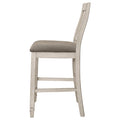Nutmeg And Rustic Cream Counter Height Chair Set Of 2 Ivory Dining Room Farmhouse,Rustic Bar Stools Rubberwood Slat Back Wood