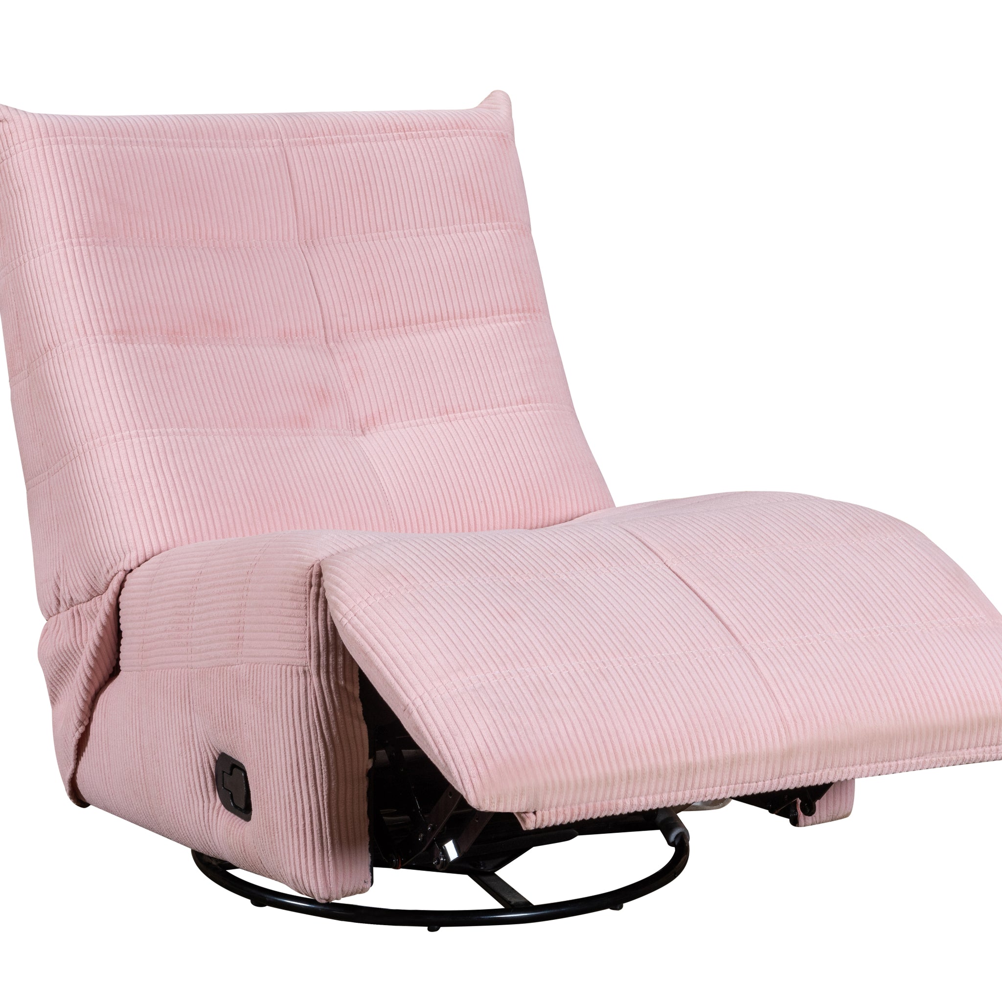 Georgena 31" Pink Corduroy Swivel Glider Recliner Pink Corduroy