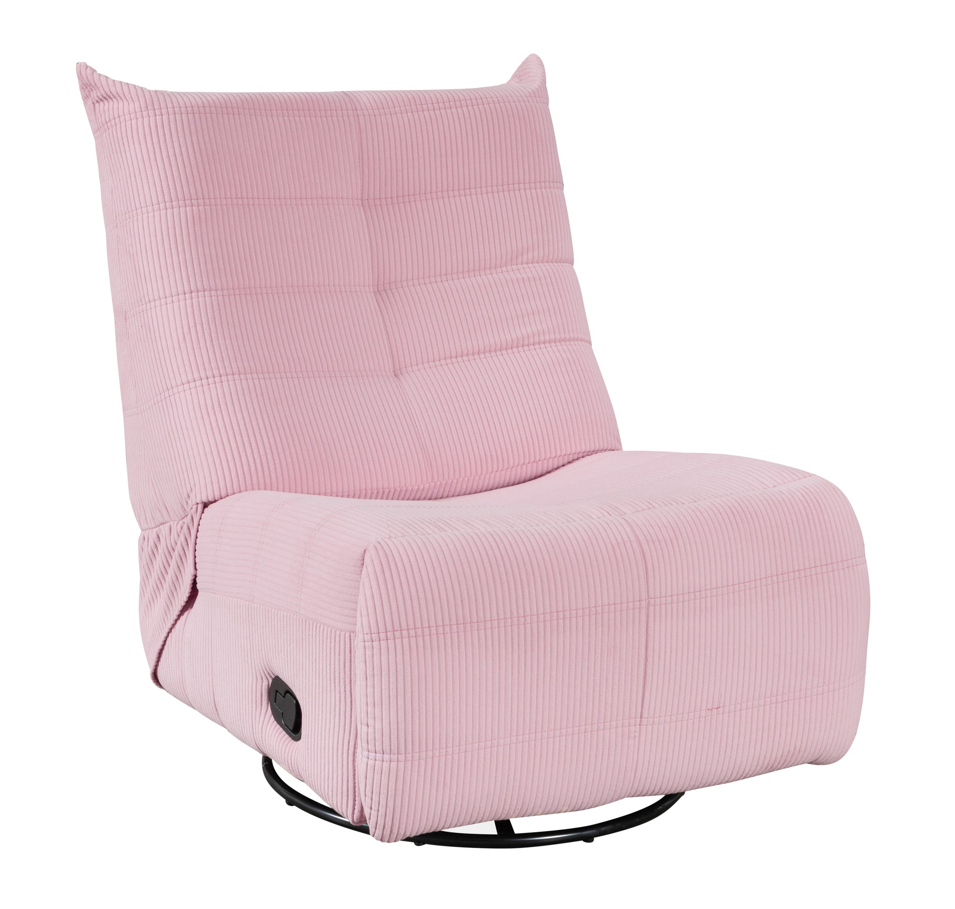 Georgena 31" Pink Corduroy Swivel Glider Recliner Pink Corduroy