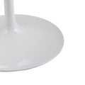 Swivel Tulip Side Chair For Kitchen And Dining Room Bar With Cushioned Seat And Curved Backrest, White And Gray White Gray Metal