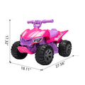 Kids Ride On Atv, 6V Battery Powered Electric Quad Car With Music, Led Lights And Spray Device, 4 Wheeled Ride On Toy For Toddlers Age 3 5, Rose Red Rose Red Polypropylene