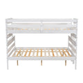 Wood Twin Xl Over Queen Bunk Bed With Ladder, White Box Spring Not Required White Wood Bedroom Bunk Solid Wood Mdf