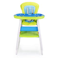 Multipurpose Adjustable Highchair For Baby Toddler Dinning Table With Feeding Tray And 5 Point Safety Buckle, Yellow Blue Polypropylene