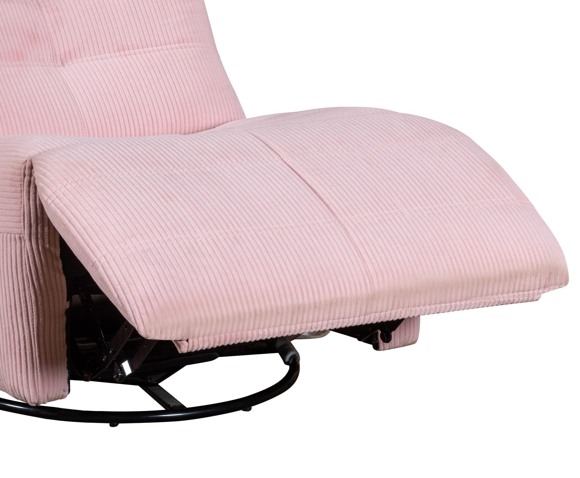 Georgena 31" Pink Corduroy Swivel Glider Recliner Pink Corduroy