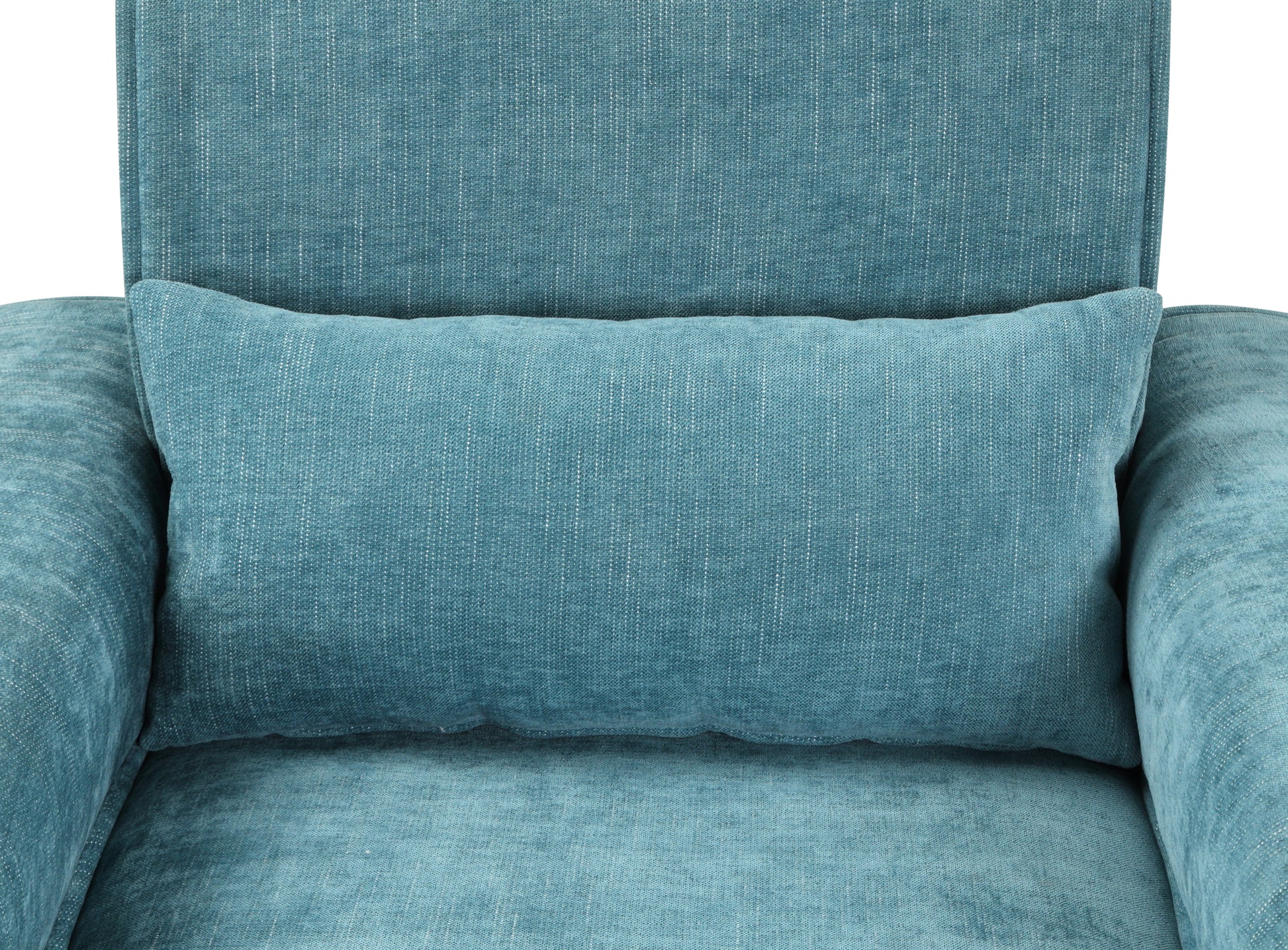 Valentina 62" Blue Chenille Loveseat With Metal Legs And Throw Pillows Blue Chenille