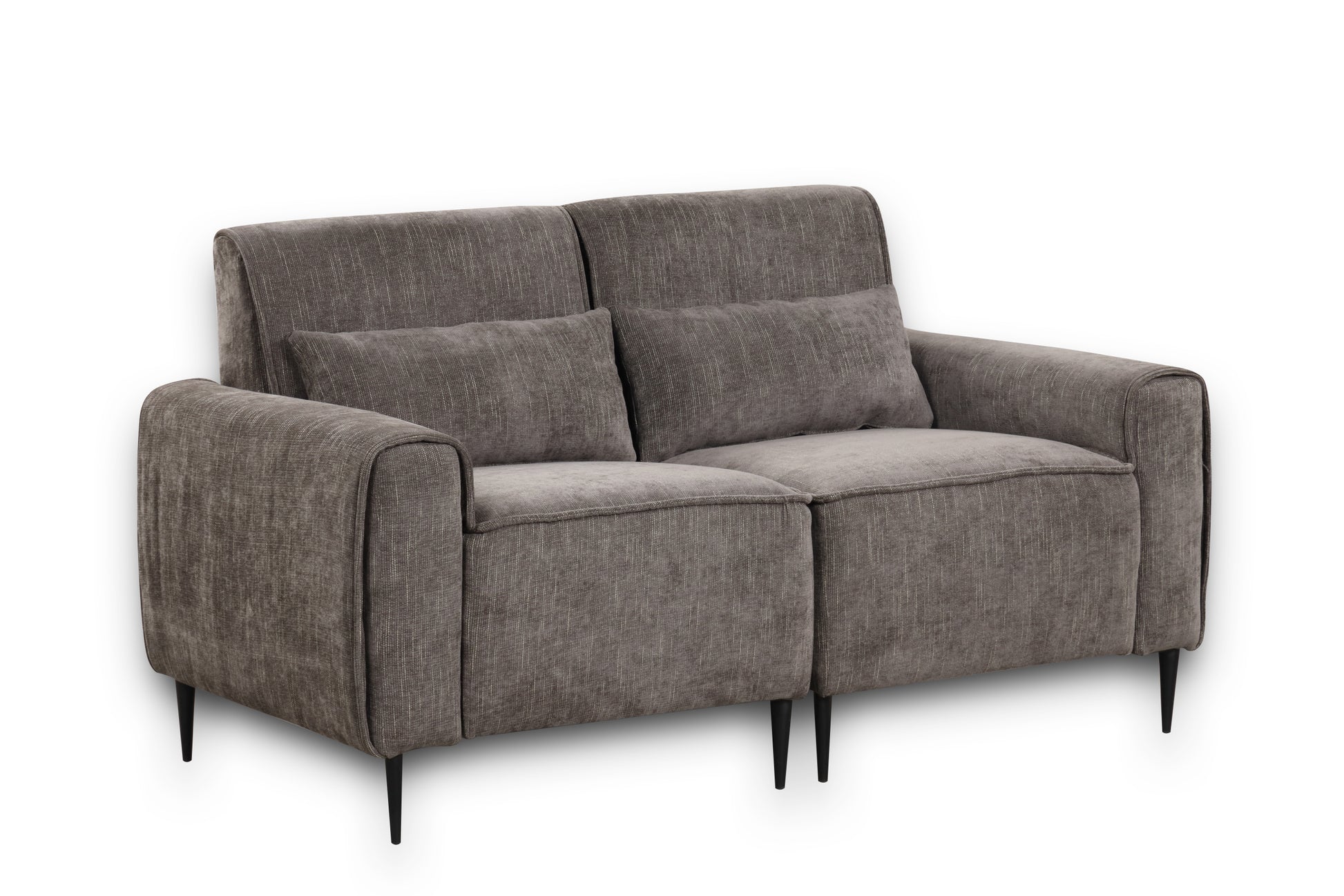 Valentina 74" Gray Chenille Sofa Loveseat Living Room Set Gray Chenille