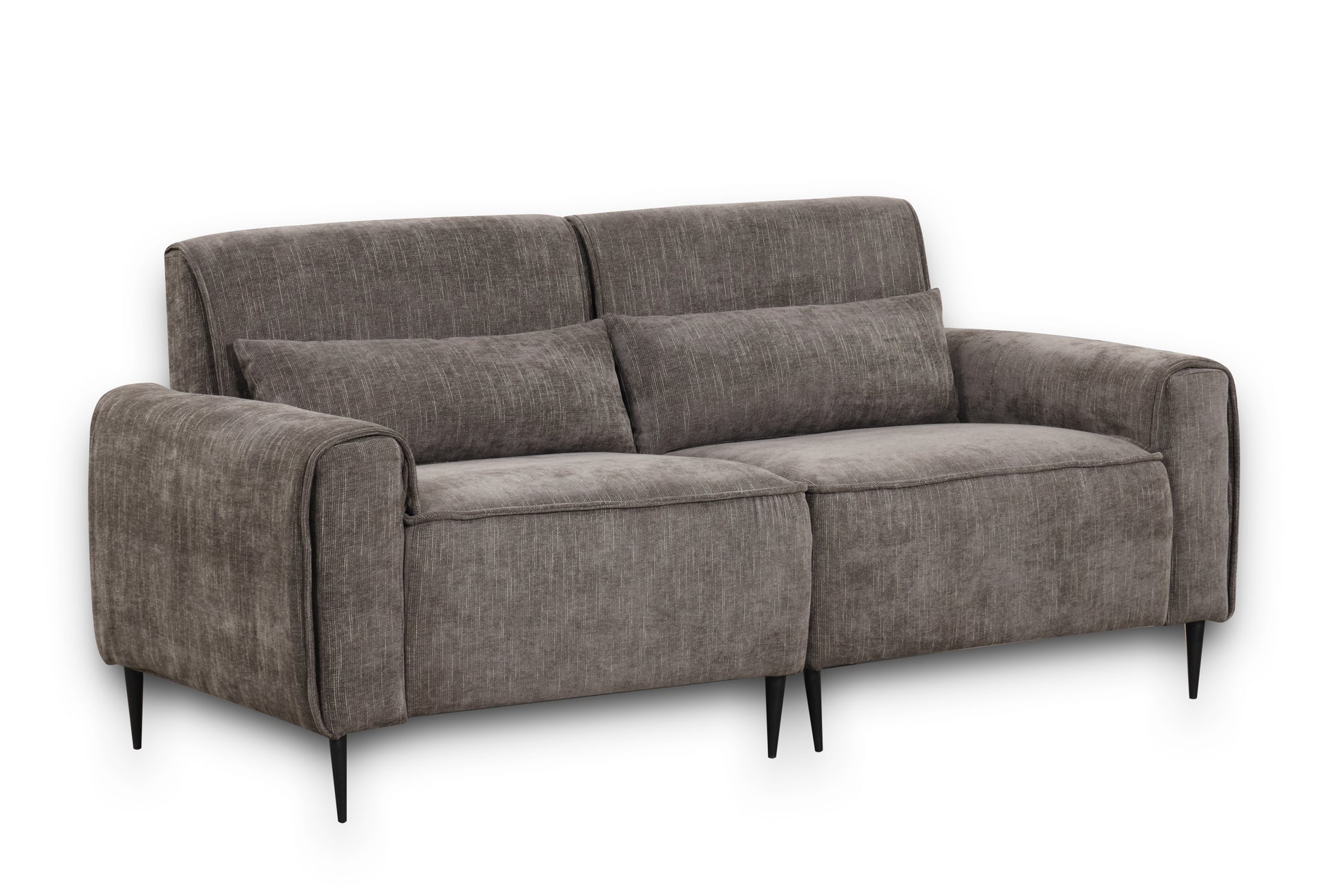 Valentina 74" Gray Chenille Sofa Loveseat Living Room Set Gray Chenille