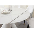 Fashion Modern Sinntered Stone Dining Table With Simple And Multi Functional Retractable Dining Table White Sintered Stone