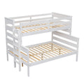 Wood Twin Over Full Bunk Bed With Ladder, White Twin Box Spring Not Required White Solid Wood Mdf