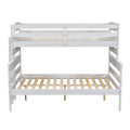 Wood Twin Over Full Bunk Bed With Ladder, White Twin Box Spring Not Required White Solid Wood Mdf