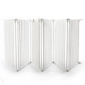 6 Panel Metal Baby Playpen Fireplace Safety Fence W Walk Through Door In 2 Directions, 5 In 1 Extra Wide Barrier Gate For Indoor Baby Pet Christmas Tree, White White Metal