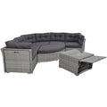 Patio Furniture Set Outdoor Furniture Daybed Rattan Sectional Furniture Set Patio Seating Group With Cushions And Center Table For Patio, Lawn, Backyard, Pool, Grey Yes Grey Water Resistant Frame Water Resistant Cushion Garden & Outdoor Sectional Seating