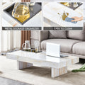 A Modern And Practical Coffee Table With Imitation Marble Patterns, Made Of Mdf Material. The Fusion Of Elegance And Natural Fashion 47.2
