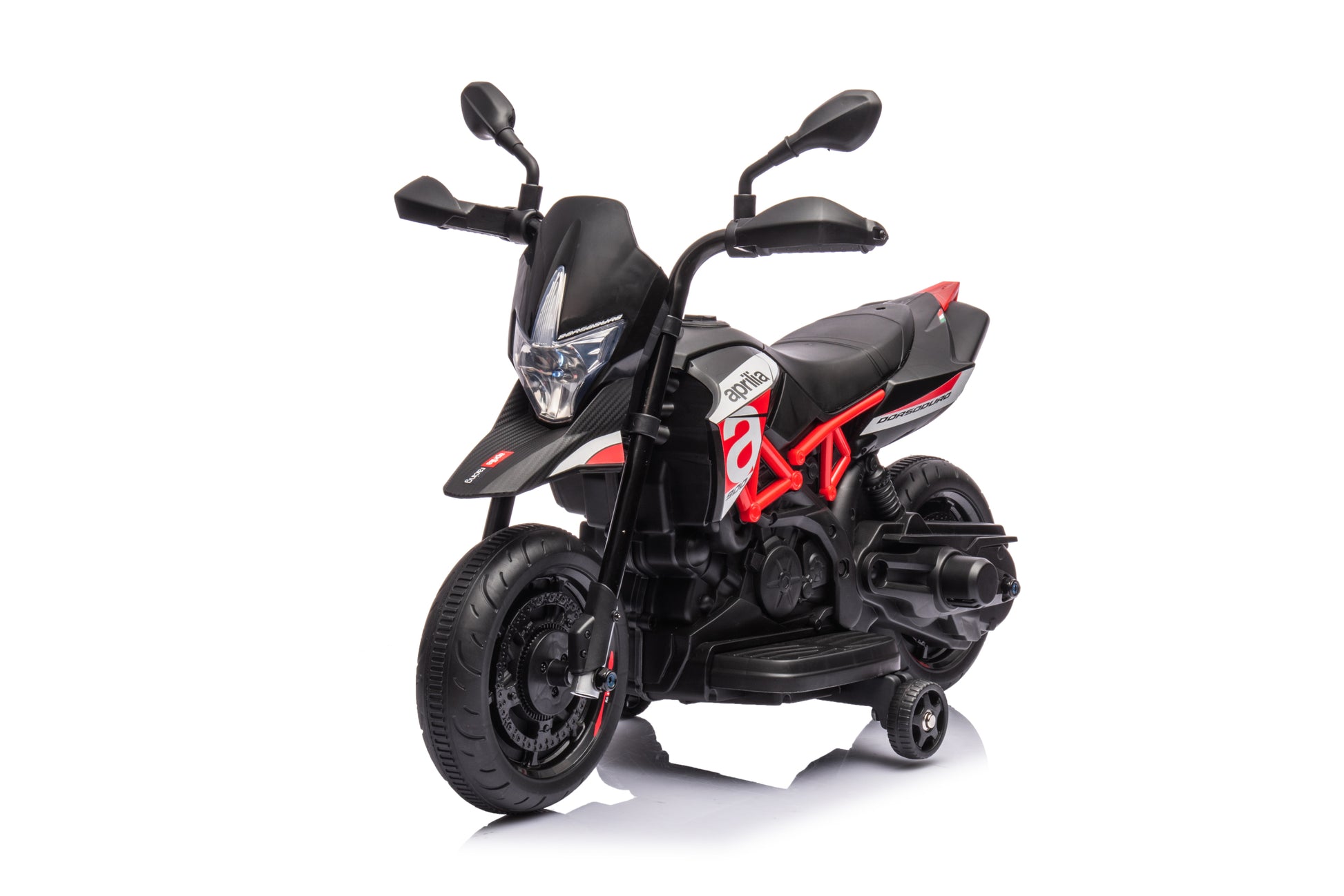 Red, Licensed Aprilia Electric Motorcycle, 6V Kids Motorcycle, Ride On Toy W Training Wheels, Led Lights, Sounds & Music, Battery Powered Dirt Bike For Boys & Girls Red Under 50 Lbs Iron Plastic Iron Plastic Indoor & Outdoor Use