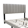 Linen Queen Size Adjustable Headboard Upholstered Bed Frame The Combination Of Modern And Vintage Makes The Whole Visual Effect More Exquisite Box Spring Not Required Queen Linen Wood Espresso Bedroom Minimalist,Modern,Shabby Chic,Ultra Modern Rubberwood