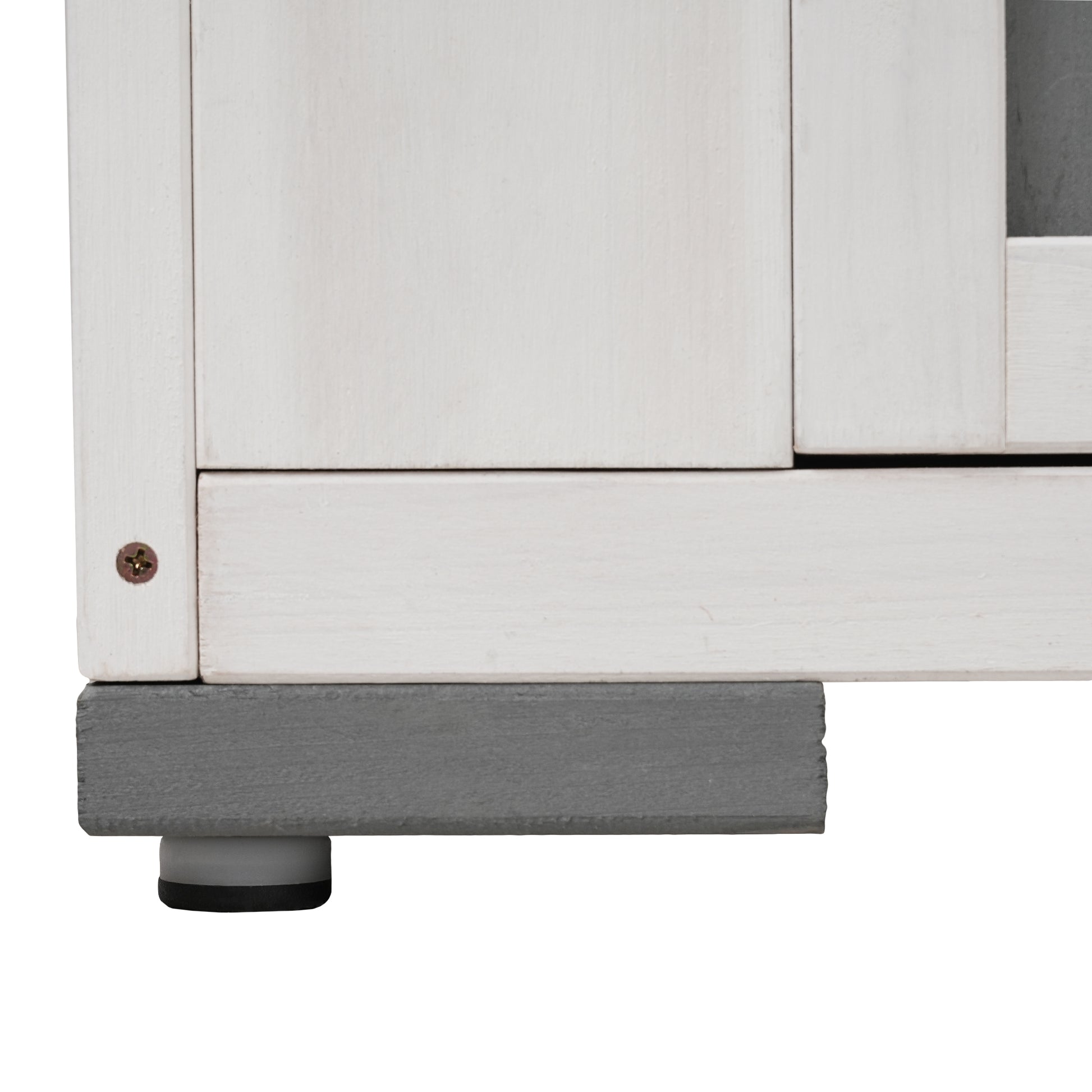 Outdoor 5.5Ft Hx4.1Ft L Wood Storage Shed, Garden Tool Cabinet With Waterproof Asphalt Roof, Four Lockable Doors, Multiple Tier Shelves, White And Gray White Gray Water Resistant Frame Garden &