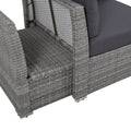 Patio Furniture Set Outdoor Furniture Daybed Rattan Sectional Furniture Set Patio Seating Group With Cushions And Center Table For Patio, Lawn, Backyard, Pool, Grey Yes Grey Water Resistant Frame Water Resistant Cushion Garden & Outdoor Sectional Seating