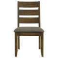 Knotty Nutmeg And Grey Ladderback Dining Chair Set Of 2 Brown Dining Room Farmhouse,Rustic Side Chair Rubberwood Wood