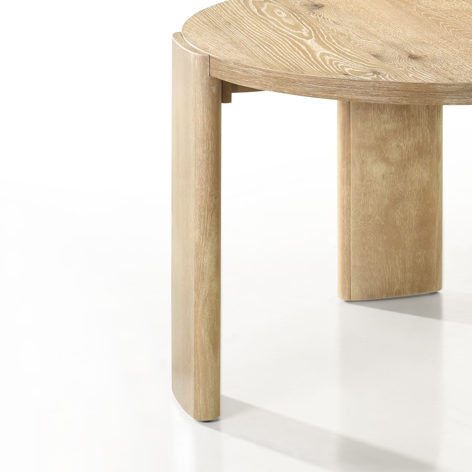 Bowen Oak Finish 47" Round Dining Table Oak Wood