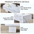 The White Coffee Table Has Patterns. Modern Rectangular Table, Suitable For Living Rooms And Apartments. 43.3