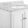 36'' Bathroom Vanity With Carrara Natural Marble Top And Backsplash, Bathroom Storage Cabinet With Doors And Drawers In White 1 White 2 Rust Resistant Bathroom Freestanding Traditional Mdf