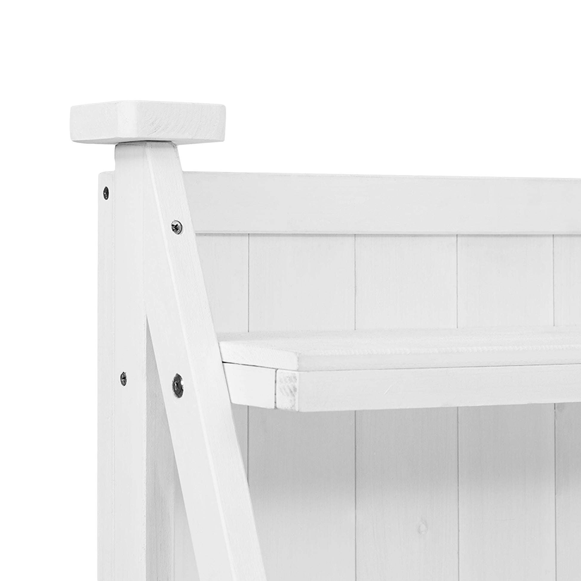 65Inch Garden Potting Bench Table, Fir Wood Workstation With Storage Shelf, Drawer And Cabinet, White White Water Resistant Frame Garden & Outdoor Rustic Wood