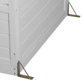 78 Inch Wooden Greenhouse Cold Frame With 4 Independent Skylights And 2 Folding Middle Shelves, Walk In Outdoor Greenhouse, White White Seats 2 Garden & Outdoor Casual Wood