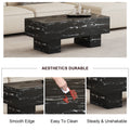 The Black Coffee Table Has Patterns. Modern Rectangular Table, Suitable For Living Rooms And Apartments. 43.3