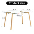 Glass Dining Table Modern Minimalist Rectangle, 4 6, 0.31 