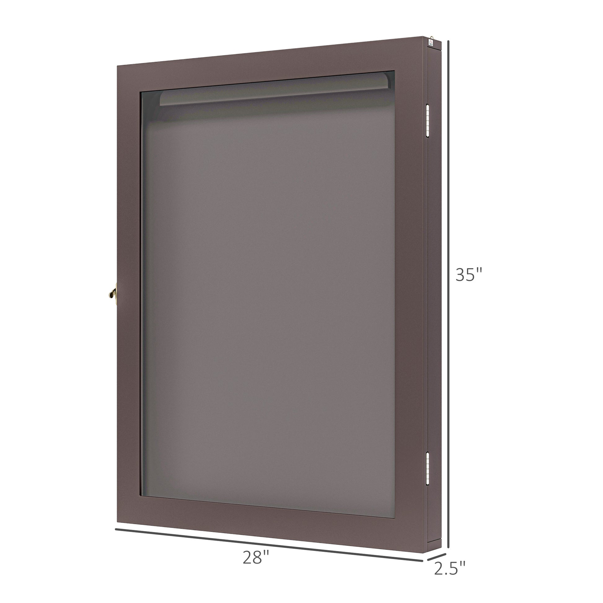 28" X 35" Uv Resistant Sports Jersey Frame Display Case, Brown Black Brown Mdf