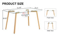 Glass Dining Table Modern Minimalist Rectangle, Suitable For 4 6 People, Equipped With 0.31 