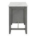 5 Piece Counter Height Dining Table Set With Built In Storage Shelves,Grey Grey Mdf