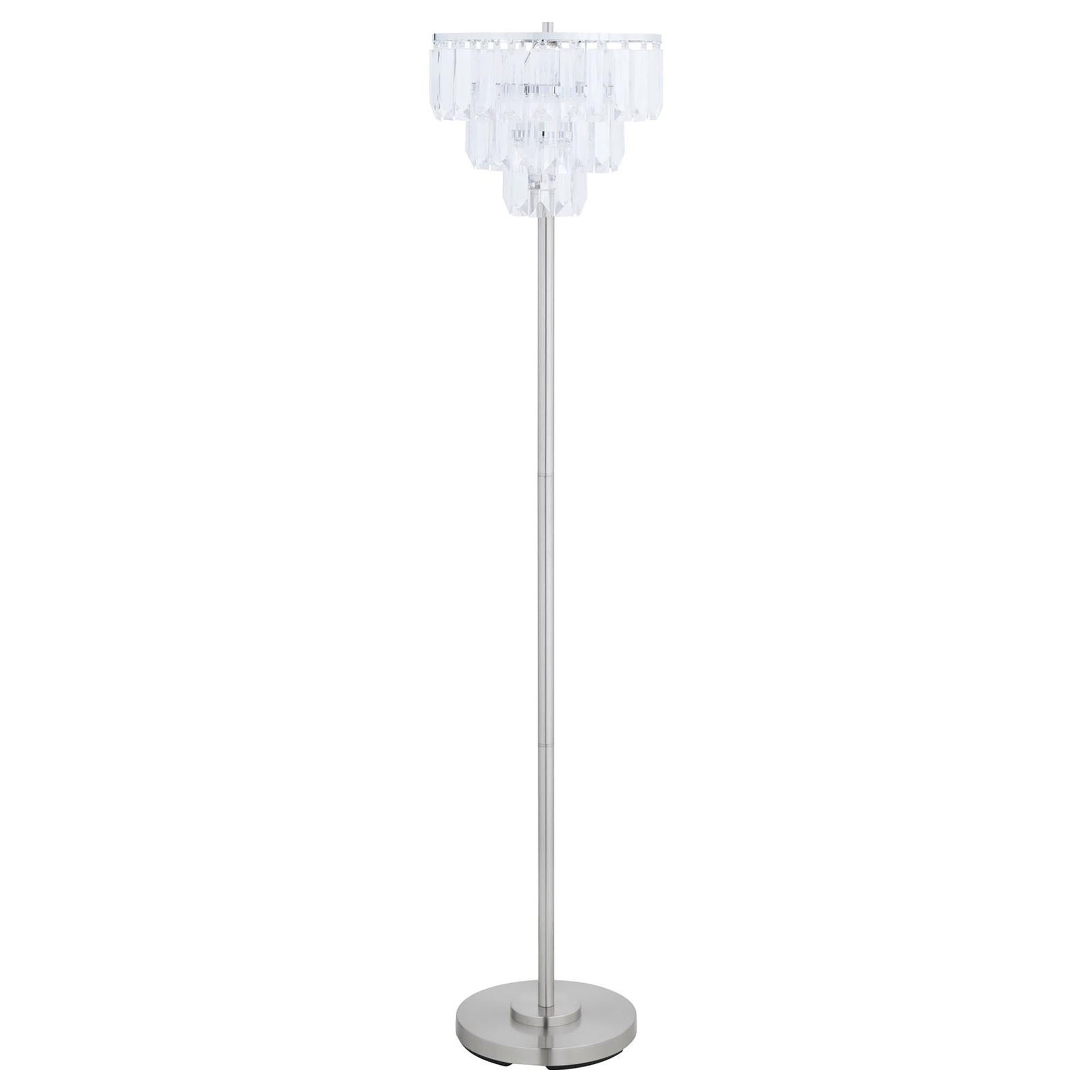 Chrome Metal Base Floor Lamp Silver Table&Floor Lamps Contemporary,Modern Led Living Room Metal