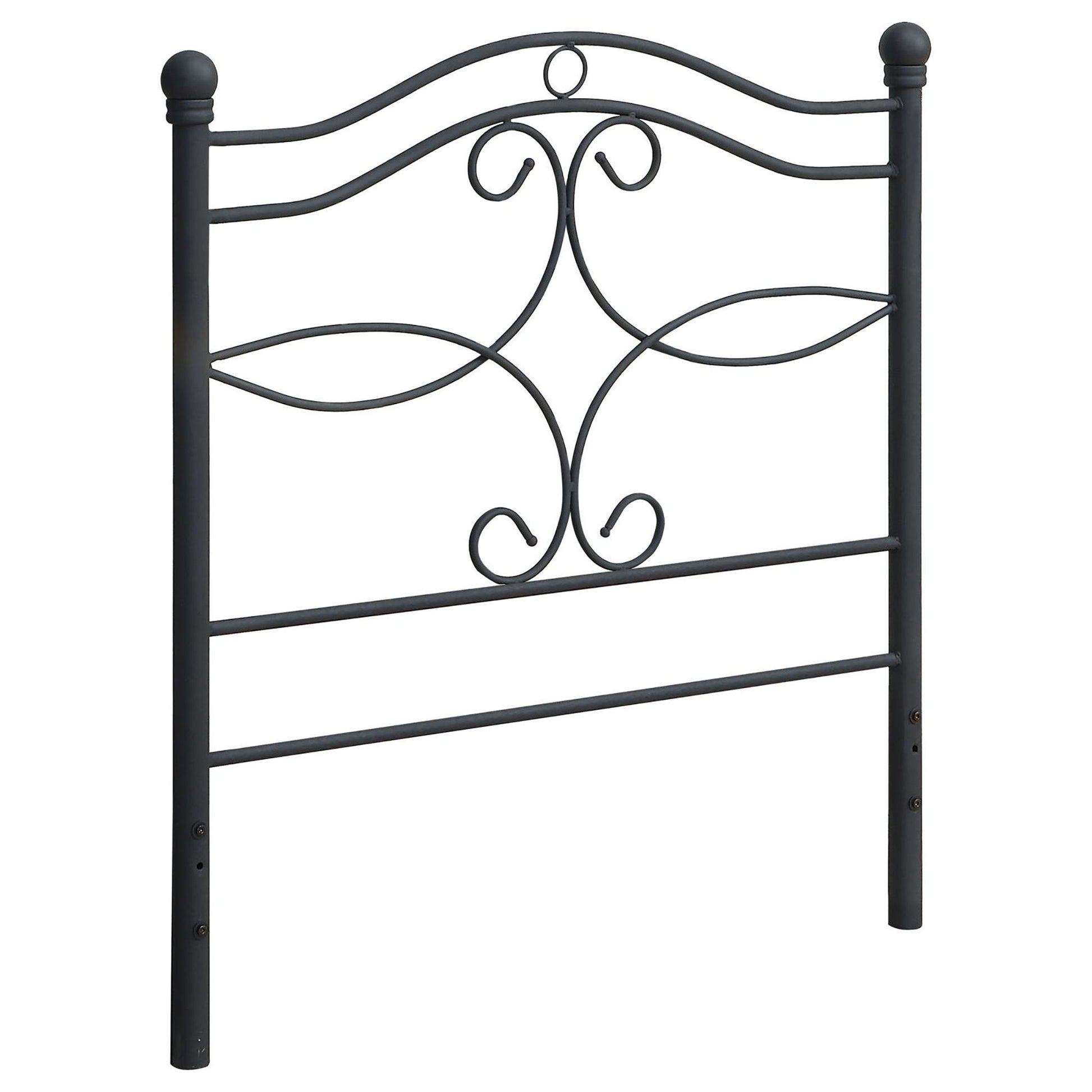 Matte Black Metal Twin Headboar Twin Black Metal Bedroom Transitional Bed Frame Metal