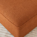 Curved Modular Sectional Sofa For Living Room, Oversized L Shaped Couch With Chaise Lounge Sofa Set, Upholstered Sofa With 3 Back Pillows & 2 Throw Pillow, For Home Office, Orange Orange Foam Sherpa